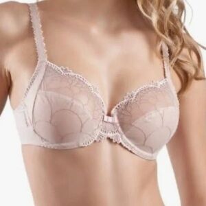 Chantelle Full Figure Lace Underwire Bra - Nude